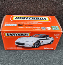 Load image into Gallery viewer, Matchbox 2022 &#39;15 Mazda MX-5 Miata White #61/100 MBX Showroom New Sealed Box
