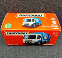 Load image into Gallery viewer, Matchbox 2022 Garbage King White/Blue #74 MBX Metro New Sealed Box
