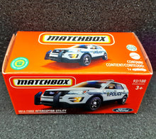 Load image into Gallery viewer, Matchbox 2022 2016 Ford Interceptor Utility White MBX Metro #92/100 New Box
