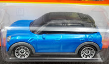 Load image into Gallery viewer, MATCHBOX DIE CAST CAR - 2022 2011 Mini Countryman Blue #2 MBX Highway New Long Card
