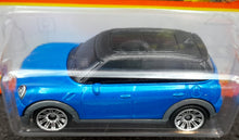 Load image into Gallery viewer, MATCHBOX DIE CAST CAR - 2022 2011 Mini Countryman Blue #2 MBX Highway New Long Card
