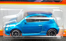 Load image into Gallery viewer, Matchbox 2022 2019 Fiat 500 Turbo Blue MBX Metro #11/100 New Long Card
