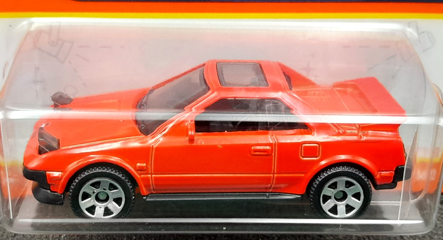Matchbox 1984 Toyota MR2 - MB 16/100 HFR60 Carte Courte Rouge Superfast 1:64 Mattel 2022