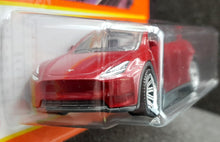Load image into Gallery viewer, Matchbox 2022 Tesla Model Y Red #18 MBX Metro New Long Card
