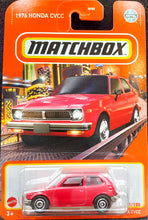 Load image into Gallery viewer, Matchbox 2022 1976 Honda CVCC Red #21 MBX Metro New Long Card

