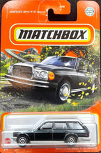 Load image into Gallery viewer, Matchbox 2022 Mercedes-Benz W123 Wagon Black #22 MBX Highway New Long Card
