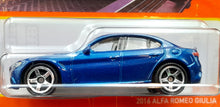 Load image into Gallery viewer, Matchbox 2022 2016 Alfa Romeo Giulia Blue #26 MBX Metro New Long Card
