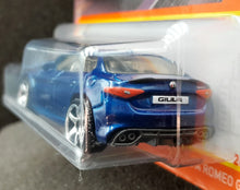 Load image into Gallery viewer, Matchbox 2022 2016 Alfa Romeo Giulia Blue #26 MBX Metro New Long Card
