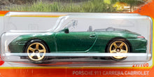 Load image into Gallery viewer, Matchbox 2022 Porsche 911 Carrera Cabriolet Green MBX Highway #27 New Long Card
