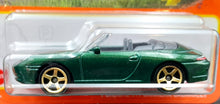 Load image into Gallery viewer, Matchbox 2022 Porsche 911 Carrera Cabriolet Green MBX Highway #27 New Long Card
