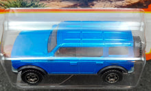 Load image into Gallery viewer, Matchbox 2022 &#39;21 Ford Bronco Blue MBX Off-Road #34/100 New Long Card
