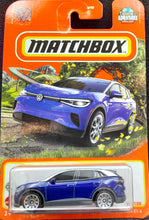 Load image into Gallery viewer, Matchbox 2022 Volkswagen EV 4 Dark Blue #44 MBX Highway New Long Card
