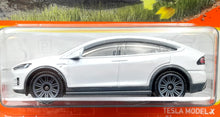 Load image into Gallery viewer, Matchbox 2022 Tesla Model X White #59/100 MBX Highway New Long Card
