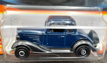 Load image into Gallery viewer, Matchbox 2022 1934 Chevy Master Coupe Dark Blue MBX Showroom #71 New Long Card
