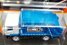 Load image into Gallery viewer, Matchbox 2022 Garbage King White/Blue #74 MBX Metro New Long Card
