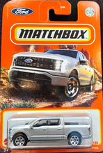 Load image into Gallery viewer, Matchbox 2022 Ford F-150 Lightning Silver #84 MBX Off-Road New Long Card
