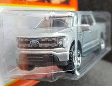 Load image into Gallery viewer, Matchbox 2022 Ford F-150 Lightning Silver #84 MBX Off-Road New Long Card
