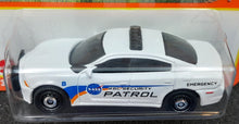 Load image into Gallery viewer, Matchbox 2022 Dodge Charger Pursuit White MBX Highway #86/100 New Long Card
