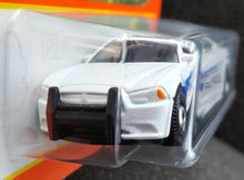 Load image into Gallery viewer, Matchbox 2022 Dodge Charger Pursuit White MBX Highway #86/100 New Long Card
