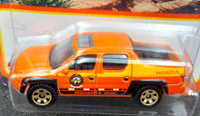 Load image into Gallery viewer, Matchbox 2022 Honda Ridgeline Orange #96 MBX Off-Road New Long Card
