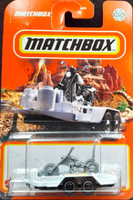 Load image into Gallery viewer, Matchbox 2022 MBX Cycle Trailer White #98 MBX Off-Road New Long Card
