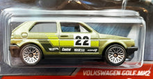 Load image into Gallery viewer, Hot Wheels 2021 Volkswagen Golf MK2 Olive Green Cult Racers 3/5 New Long Card
