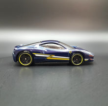 Load image into Gallery viewer, Hot Wheels 2014 Ferrari 458 Italia Dark Blue #35 HW City - Speed Team 5/10
