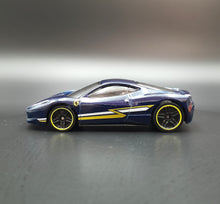 Load image into Gallery viewer, Hot Wheels 2014 Ferrari 458 Italia Dark Blue #35 HW City - Speed Team 5/10
