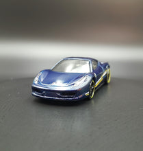 Load image into Gallery viewer, Hot Wheels 2014 Ferrari 458 Italia Dark Blue #35 HW City - Speed Team 5/10
