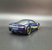 Load image into Gallery viewer, Hot Wheels 2014 Ferrari 458 Italia Dark Blue #35 HW City - Speed Team 5/10
