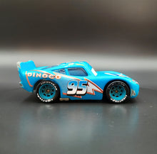 Load image into Gallery viewer, Disney Pixar Cars 2 Dinoco Lightning McQueen Blue #95 1:55 Mattel Die Cast Car
