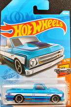 Load image into Gallery viewer, Hot Wheels 2021 &#39;67 Chevy C10 Light Blue #203 HW Hot Trucks 4/10 New Long Card
