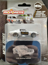 Load image into Gallery viewer, Majorette 2021 Ford Mustang Fastback Police Silver #290A Metal Series New

