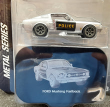 Load image into Gallery viewer, Majorette 2021 Ford Mustang Fastback Police Silver #290A Metal Series New
