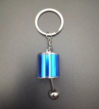 Load image into Gallery viewer, Key Ring/Chain - Explorafind 6 Speed Gearbox Gear Knob Key Ring Blue
