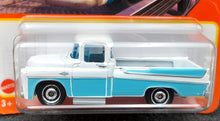 Load image into Gallery viewer, Matchbox 2022 1957 Dodge Sweptside Pickup White/Blue MBX Metro #68 New Long Card
