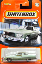 Load image into Gallery viewer, Matchbox 2021 1975 Chevy Caprice Light Green MBX Showroom #86/100 New Long Card
