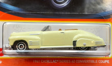 Load image into Gallery viewer, Matchbox 2021 1941 Cadillac Series 62 Convertible Coupe Pale Yellow #34 MBX Showroom
