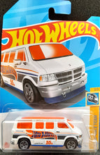 Load image into Gallery viewer, Hot Wheels 2023 Dodge Van White #66 HW 55 Race Team 2/5 New Long Card
