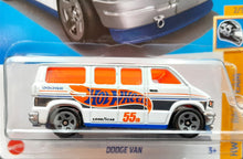 Load image into Gallery viewer, Hot Wheels 2023 Dodge Van White #66 HW 55 Race Team 2/5 New Long Card
