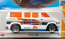 Load image into Gallery viewer, Hot Wheels 2023 Dodge Van White #66 HW 55 Race Team 2/5 New Long Card
