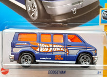 Load image into Gallery viewer, Hot Wheels 2023 Dodge Van Blue #66 HW 55 Race Team 2/5 New Long Card
