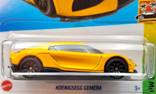 Load image into Gallery viewer, Hot Wheels 2023 Koenigsegg Gemera Yellow #188 HW Exotics 4/10 New Long Card
