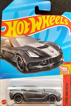 Load image into Gallery viewer, Hot Wheels 2023 Corvette C7 Z06 Dark Grey #193 Then and Now 1/10 New Long Card
