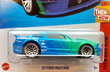 Load image into Gallery viewer, Hot Wheels 2023 &#39;07 Ford Mustang Blue #205 Then and Now 4/10 New Long Card
