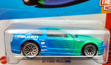 Load image into Gallery viewer, Hot Wheels 2023 &#39;07 Ford Mustang Blue #205 Then and Now 4/10 New Long Card
