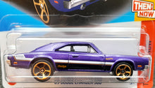 Load image into Gallery viewer, Hot Wheels 2023 &#39;69 Dodge Charger 500 Purple #240 Then and Now 8/10 New Long Card
