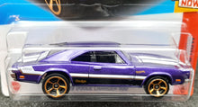 Load image into Gallery viewer, Hot Wheels 2023 &#39;69 Dodge Charger 500 Purple #240 Then and Now 8/10 New Long Card
