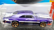 Load image into Gallery viewer, Hot Wheels 2023 &#39;69 Dodge Charger 500 Purple #240 Then and Now 8/10 New Long Card
