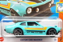 Load image into Gallery viewer, Hot Wheels 2023 Custom Ford Maverick Turquoise #99 Muscle Mania 2/10 New
